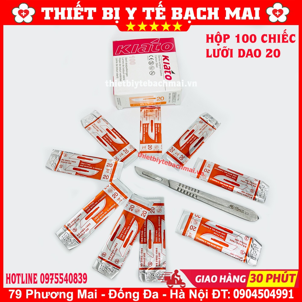 Lưỡi Dao Mổ KIATO Số 11,15,20,21 [Hộp 100 Chiếc]