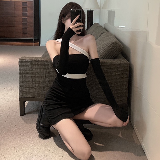 COZOK Đầm ôm dáng trễ vai gợi cảm dành cho nữ