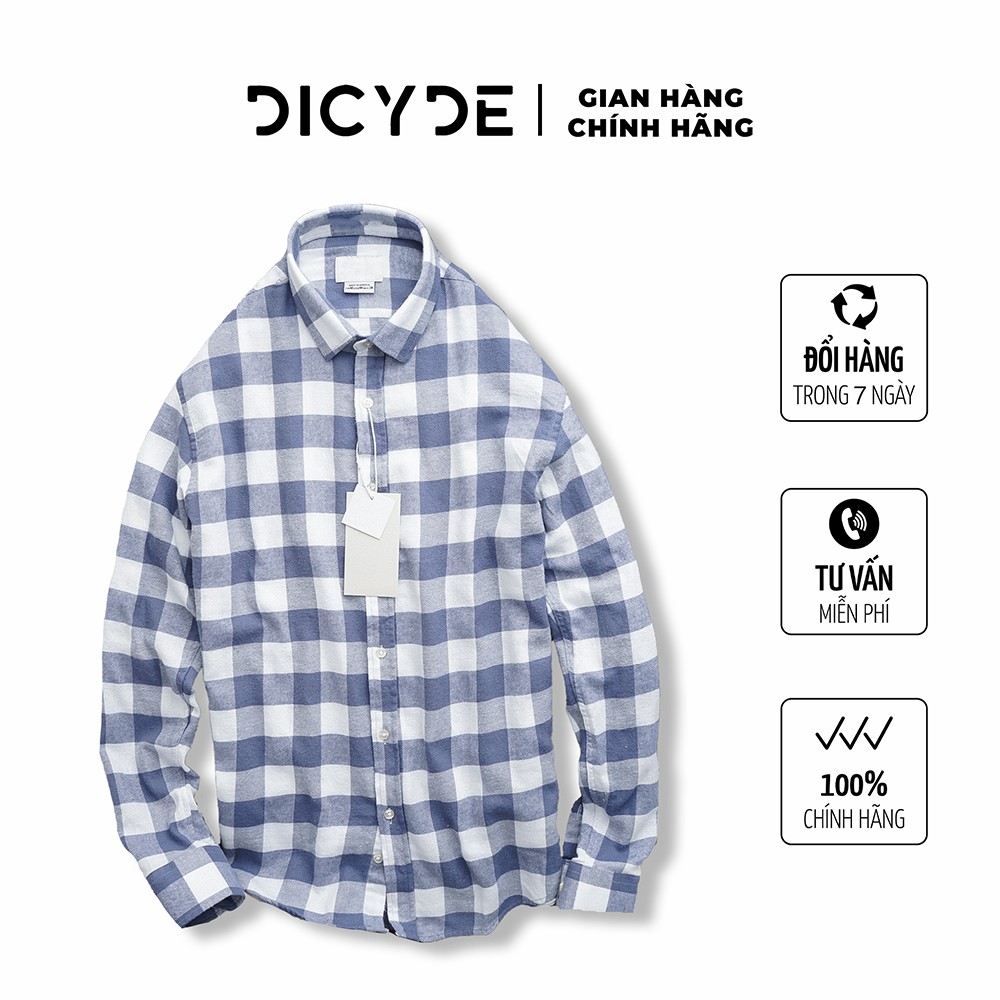 [Mã SRBACK010912 hoàn 20K xu đơn 50K] Áo khoác sơ mi nam dài tay caro kẻ dạ DICYDE cao cấp | BigBuy360 - bigbuy360.vn