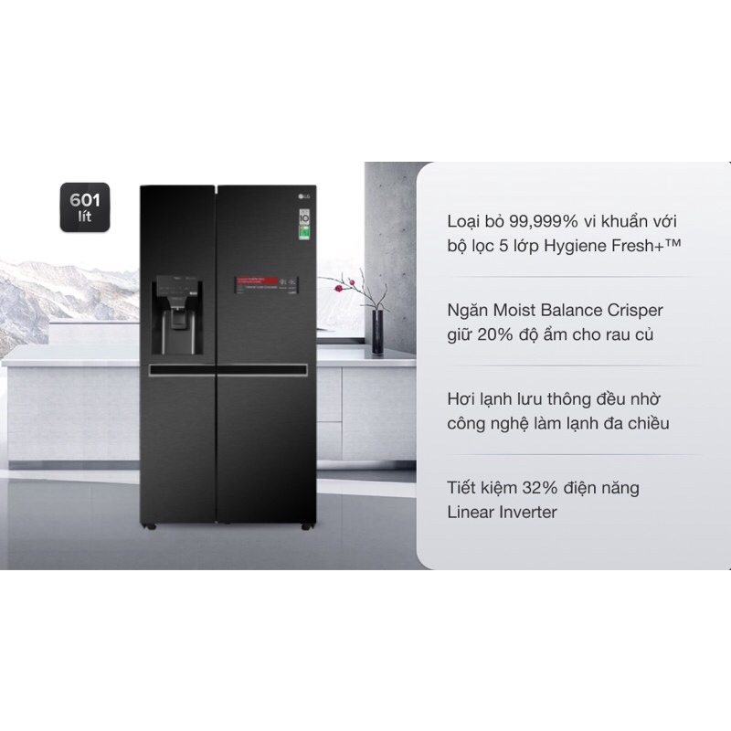 Tủ lạnh LG Inverter 601 Lít GR-D247MC