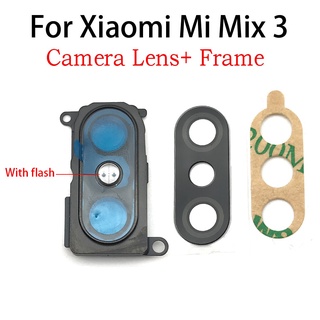 Mới Bộ Ống Kính + Vỏ Bảo Vệ Camera + Đèn Pin Cho Xiaomi Mi Mix 3 Mix3