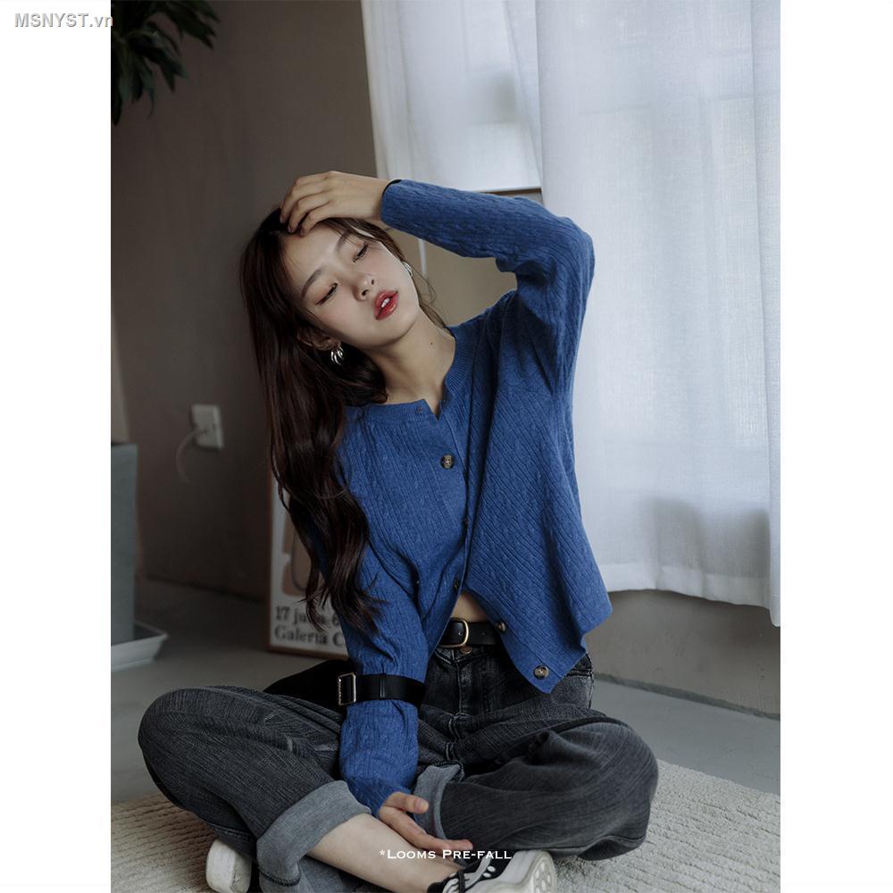 Áo khoác cardigan dệt kim lưng cao tay dài phong cách mới cho nữ 2021
 | BigBuy360 - bigbuy360.vn