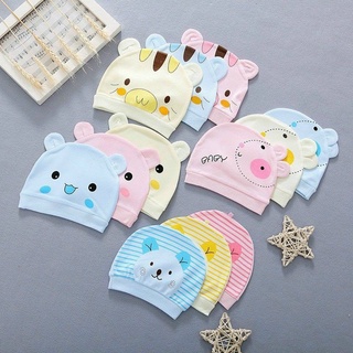 Nón cotton sơ sinh - mũ cotton cho bé trai bé gái sơ sinh - chất liệu mềm mịn thoáng mát