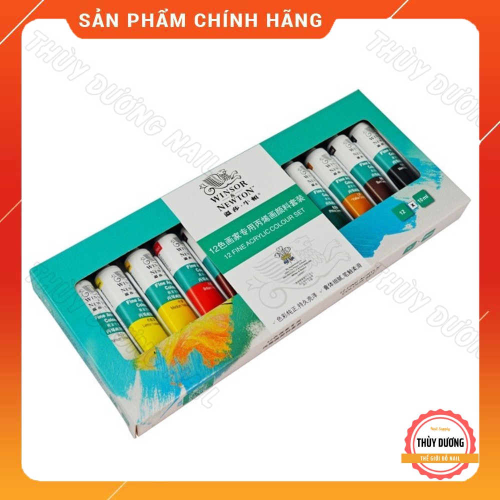 Set bột vẽ Winsor &amp; Newton 12 màu chuyên dùng làm nail
