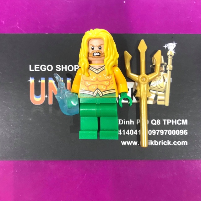 Lego UNIK BRICK Aquaman (tóc vàng) trong Super Heroes - Siêu anh hùng chính hãng (như hình)