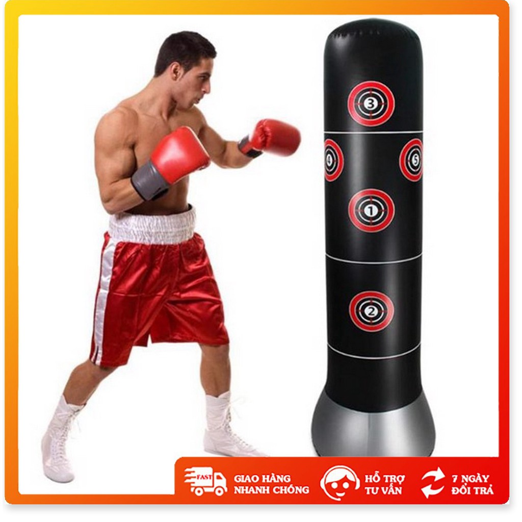 Bao boxing 🦋FreeShip🦋 Trụ đấm bốc phản xạ tự cân bằng pure boxing 1.0 bơm hơi - ADK