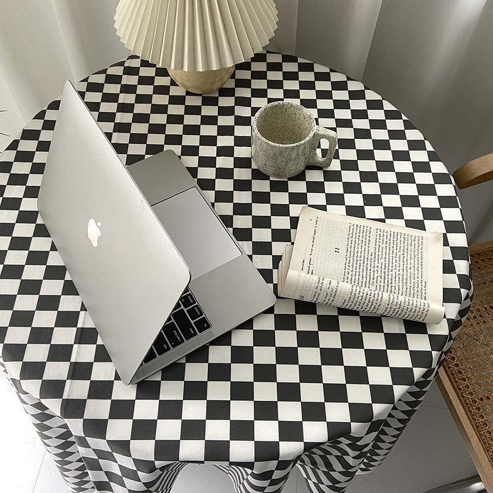 Khăn trải bàn Checkerboard Khăn trải bàn Vị trí Vải nền Hình chữ nhật Bàn cà phê Thảm trải bàn Vải