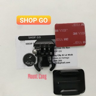 MOUNT CONG + ĐẾ GÀI + KEO 3M GẮN NÓN BẢO HIỂM CAMERA ĐIỆN THOẠ