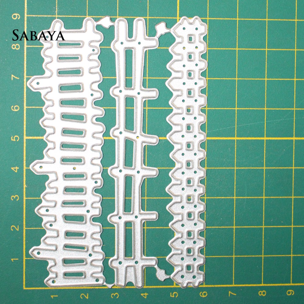 Set tấm khuôn cắt giấy kim loại tạo hình hàng rào dành cho trang trí sổ lưu niệm