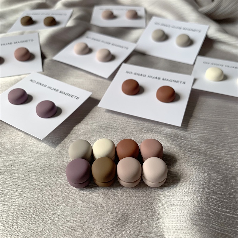 Ghim Cài Khăn Choàng Bằng Kim Loại Hít Nam Châm Chống Trượt Phong Cách Hồi Giáo