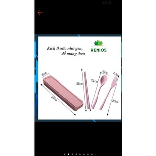 Bộ thìa dĩa đũa bằng lúa mạch