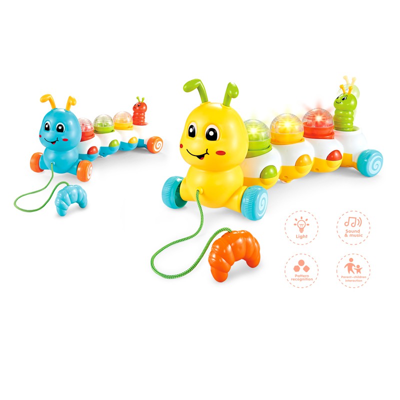 Đồ Chơi Chú Sâu Kéo Phát Nhạc Thay Đổi Có Đèn Nhận Biết Màu Sắc Cho Bé quà tặng cho bé trẻ em