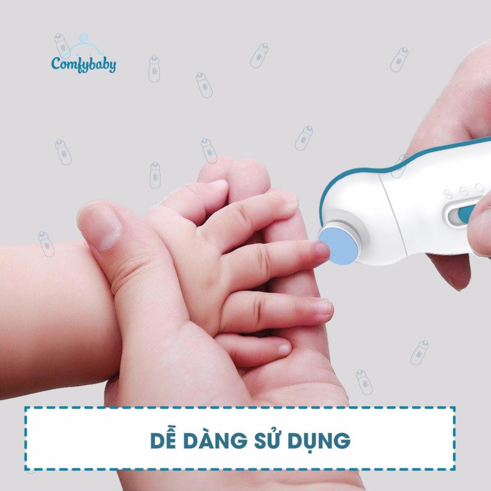 Máy dũa móng tay tự động cho trẻ Comfybaby ME4450, cắt móng tay an toàn cho bé, mài móng tay cho trẻ sơ sinh sbay sbay