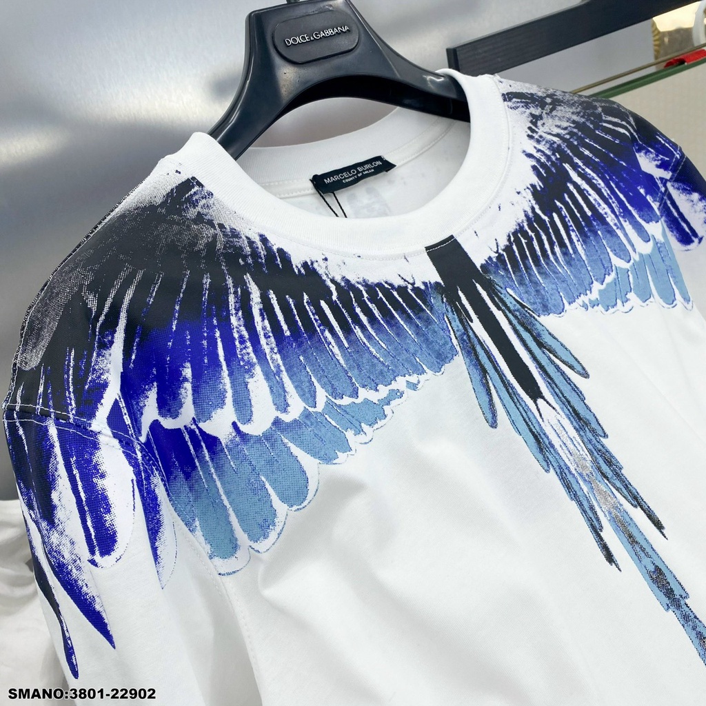 Áo Phông Nam Nữ Burlon in họa Tiết Cực Chất. Áo Thun nam nữ Bulong in hình cánh chim chất cotton mát mịn, Áo đôi nam đẹp