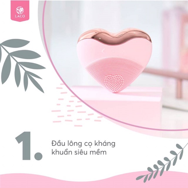 [ tặng sữa rửa mặt laco và headband ] Máy rửa mặt Laco Cleansing facial luxury