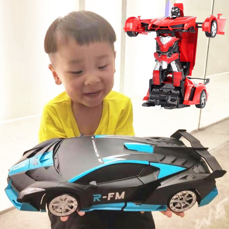 [Gửi khối xây dựng Lego] Xe điều khiển từ xa biến dạng quá khổ Cậu bé King Kong Robot Đồ chơi trẻ em Đua xe ô tô