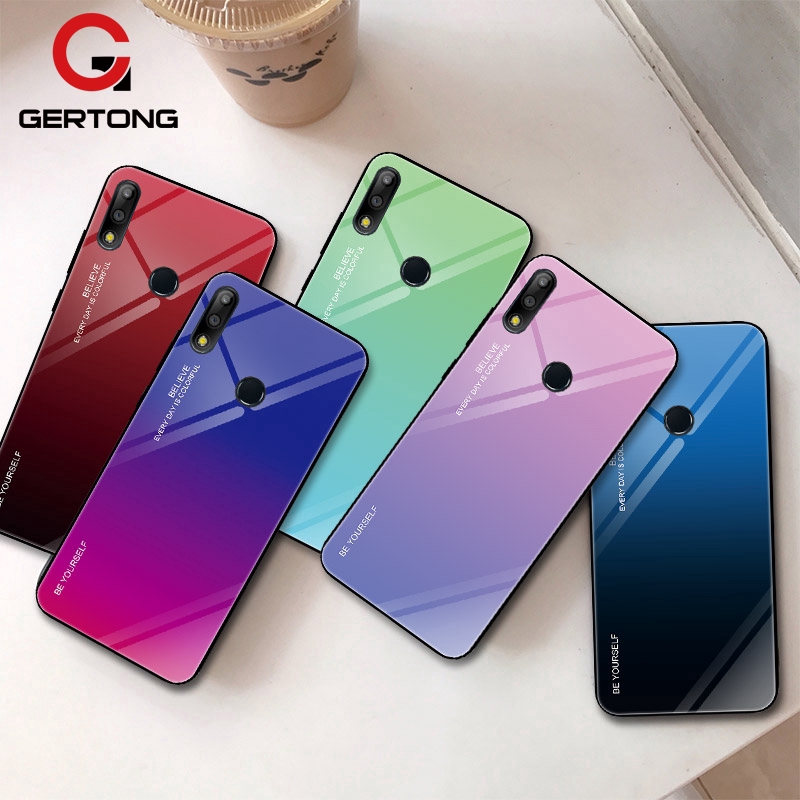 Ốp điện thoại kính cường lực màu Gradient cho Asus Zenfone Max Pro M2 ZB631KL ZB633KL M1 ZB602K ZB601KL