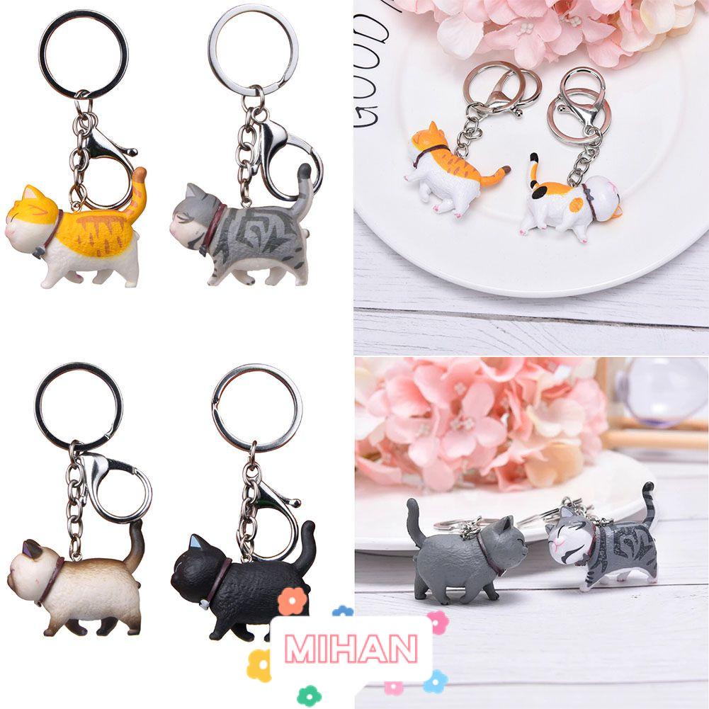 MIHAN1 Cute Key Rings Cat Bag Charm Keychain Creative Car Chains Keyrings Pendant