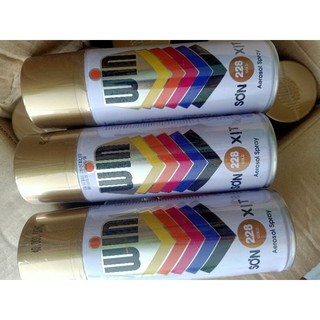 sơn xịt Win 228 Gold đồng