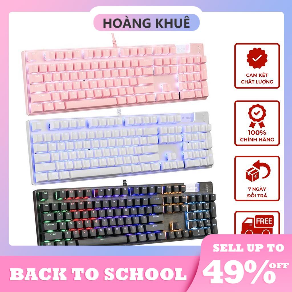 Bàn Phím Cơ Gaming EDRA EK312 Hồng / Trắng / Đen LED Rainbow (Blue , Brown , Red E-Dra switch )