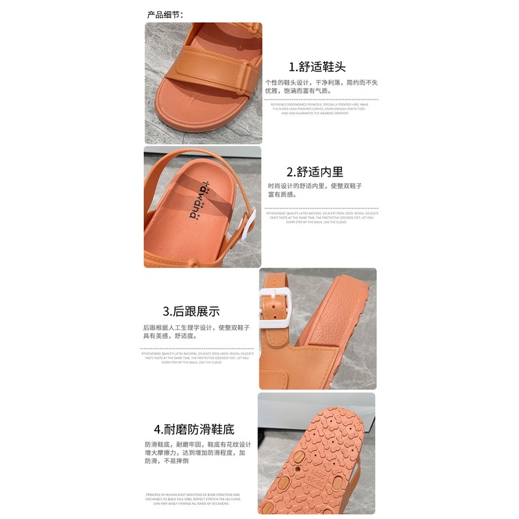 Xăng đan Thể Thao Đế Mềm Dày Màu Kẹo Thời Trang Mùa Hè 2022 Dành Cho Bạn Nữ