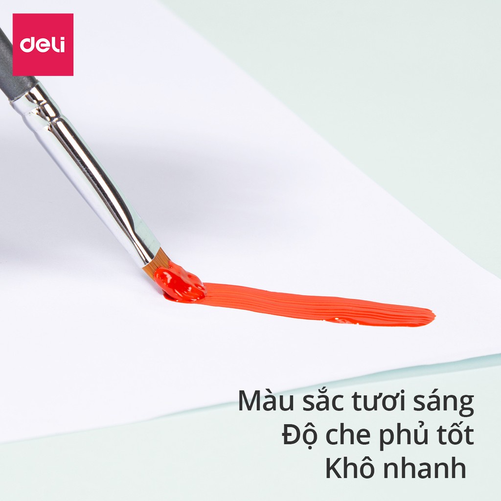 Màu Gouache dạng tuýp 12ml Deli - 5/12/24 màu - 1 hộp - EC11