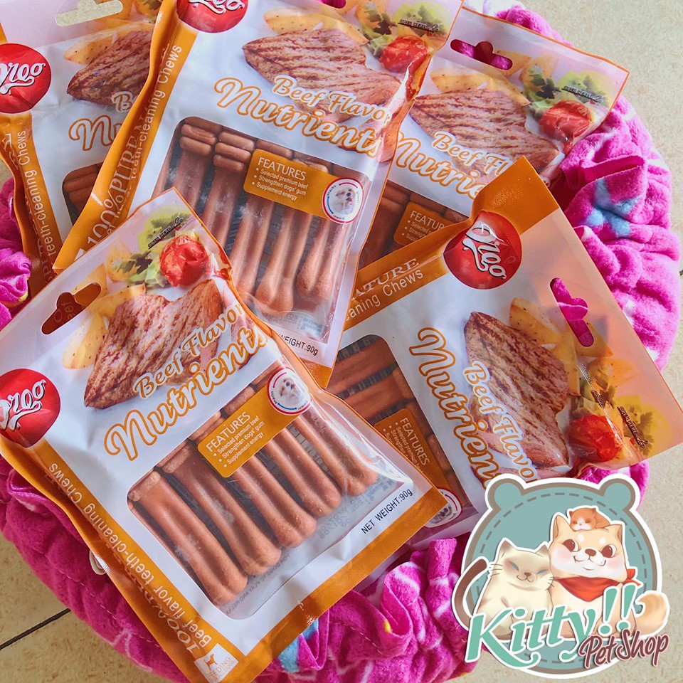 Xương gặm Orgo nhai sạch răng cho chó, xương nhai bàn chải nhiều vị, vị bò vị sữa...cho chó - Kitty Pet Shop