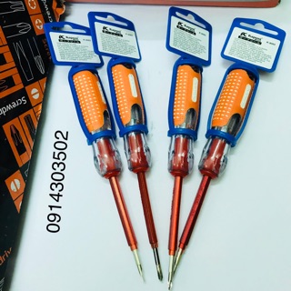 Bút thử điện đổi đầu, 2 cạnh và 4 cạnh loại tốt, vừa thử điện vừa làm tô vít