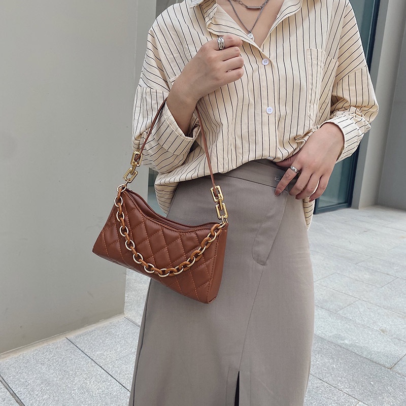 Túi Đeo Vai Phối Dây Xích Thời Trang Mới Năm 2021 Cho Nữ