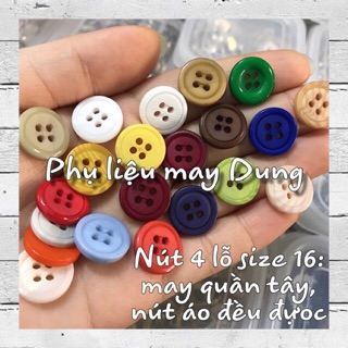 Nút 4 lỗ size 16mm