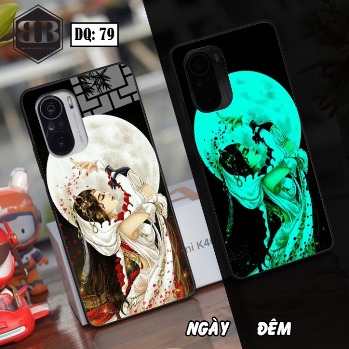 Ốp lưng kính Dạ Quang dành cho Xiaomi Redmi K40 / Redmi K40 Pro / Poco F3 phát sáng trong đêm