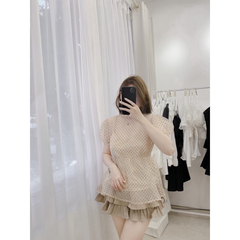 áo babydoll voan chấm bi (2 màu)