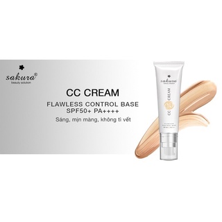 Kem Chống Nắng Trang Điểm Sakura Cc Cream Với Tone Màu Fair chính hãng của Nhật