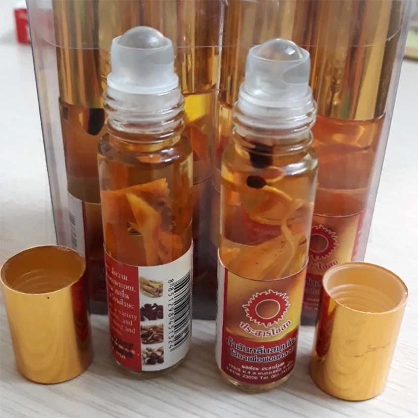 Dầu gió lăn thảo dược Mặt Trời Đỏ Thái Lan hàng chuẩn Thơm - Nóng