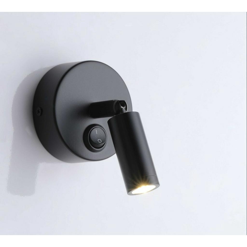 Đèn soi tranh, trang trí chiếu rọi hắt gương Led treo gắn tường màu đen 1 bóng đơn giản hiện đại