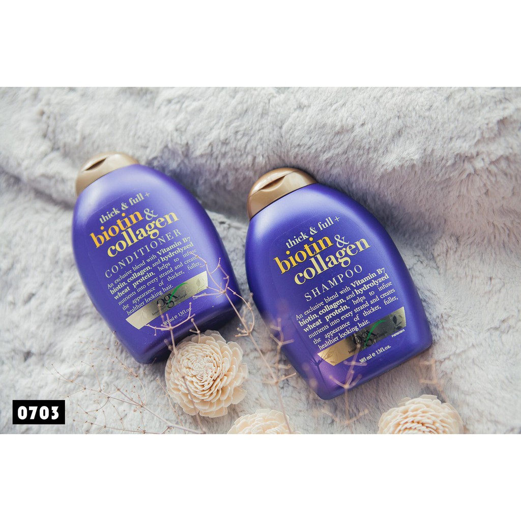 💜💜BỘ GỘI XẢ BIOTIN & COLLAGEN thick & full + OGX - CHỐNG RỤNG TÓC - KÍCH THÍCH MỌC TÓC