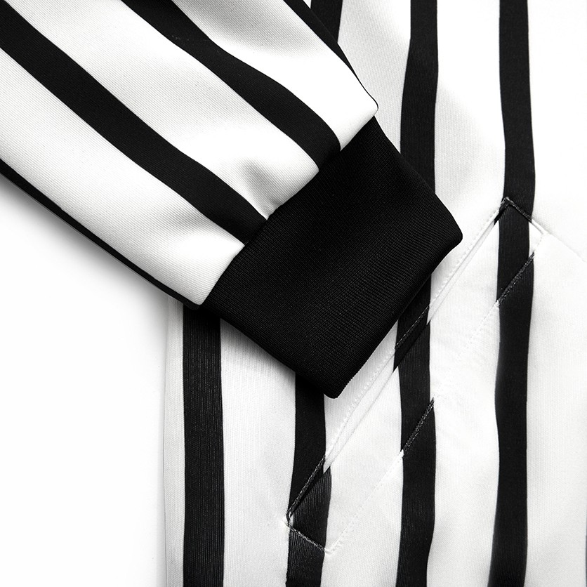 Áo Khoác ICON DENIM Chất Thun Poly Có Nón B&W Stripes