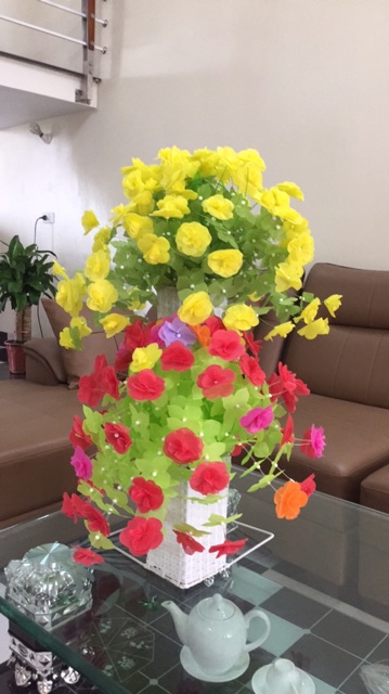 Hoa Lụa Cánh Tròn 84 Bông