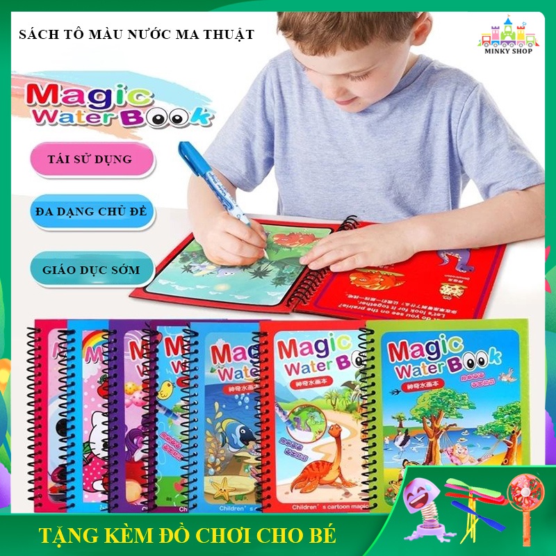 Sale Sốc Tranh Tô Màu Nước Ma Thuật Tự Xóa, Sách Tập Tô Thần Kỳ, Magic Water Book Cho Bé Giá Tốt Nhiều Chủ Đề Tặng 1 Bút