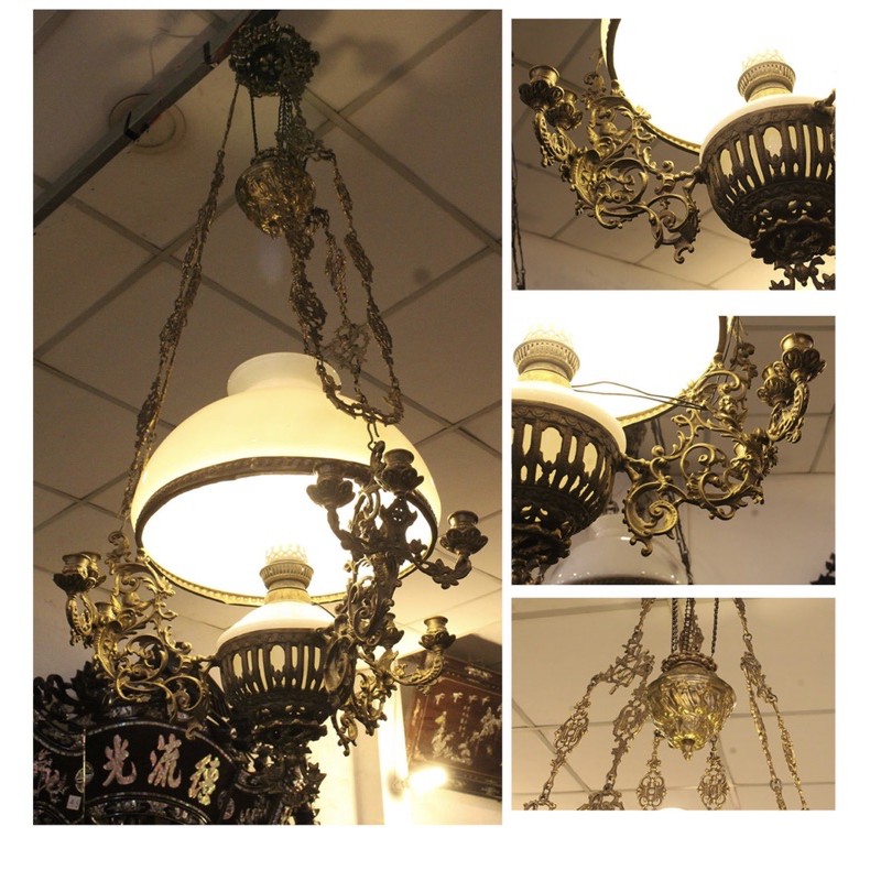 Đèn Đồng 3 dây Cổ phong cách Pháp