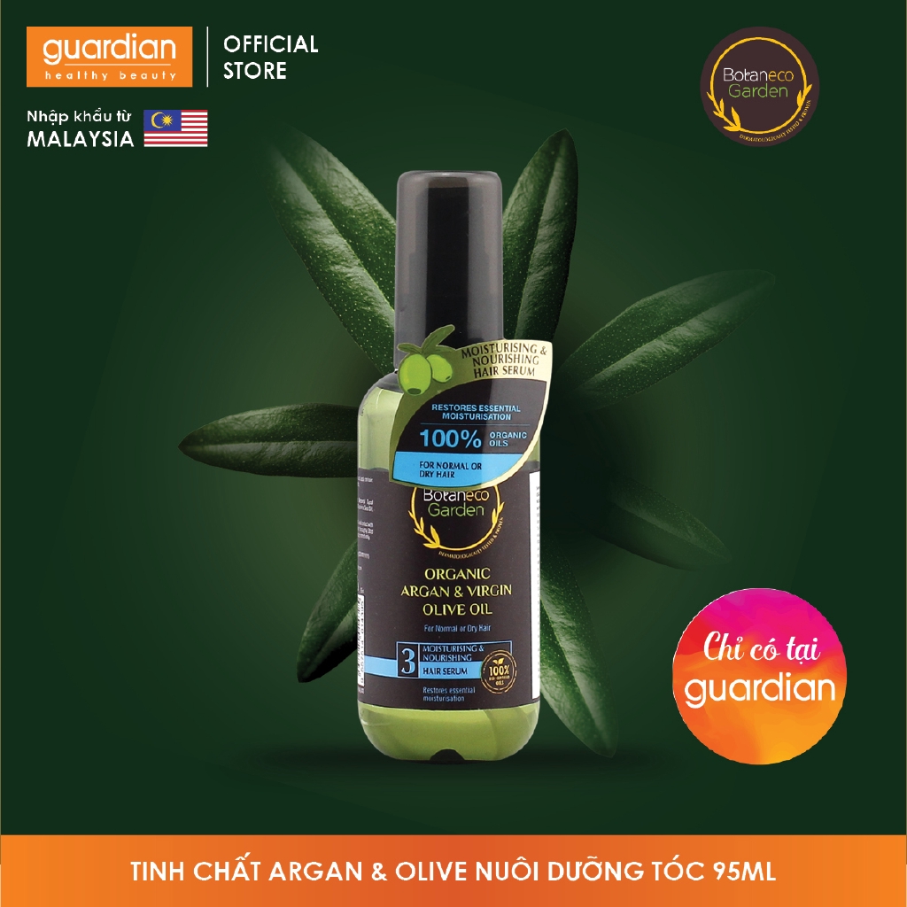 Serum dưỡng ẩm và nuôi dưỡng tóc Botaneco Garden Organic Argan & Virgin Olive Oil (95ml) | BigBuy360 - bigbuy360.vn