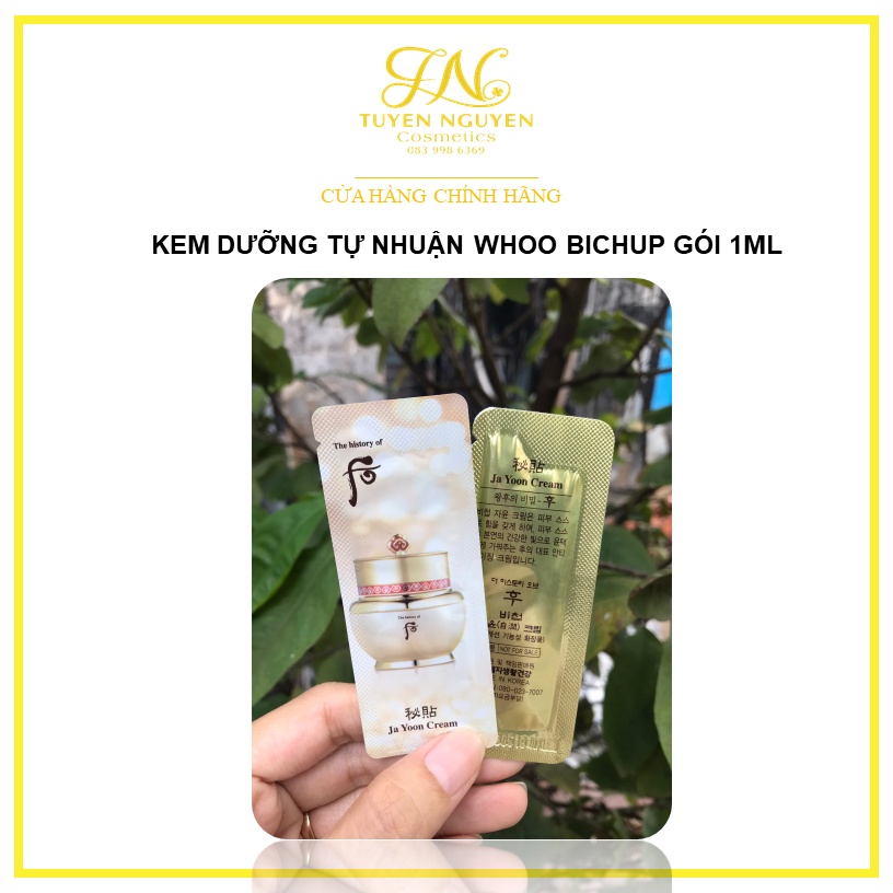 Kem tự nhuận cho làn da sức mạnh tự tái sinh Whoo Bichup JaYoon Cream gói 1ml