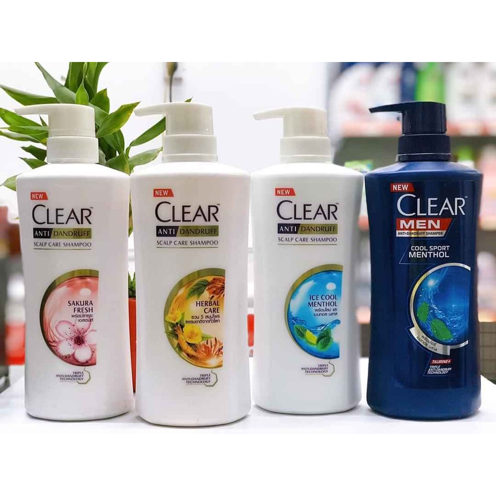 Dầu gội Clear Men bạc hà Thái Lan 450ml