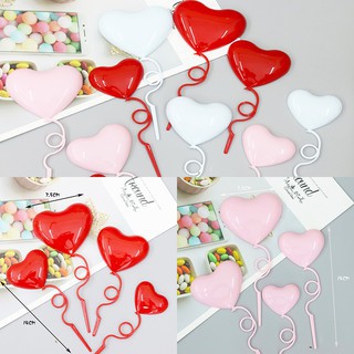topper cắm bánh kem [FREESHIP] bộ cắm tim xoắn - tim xoắn