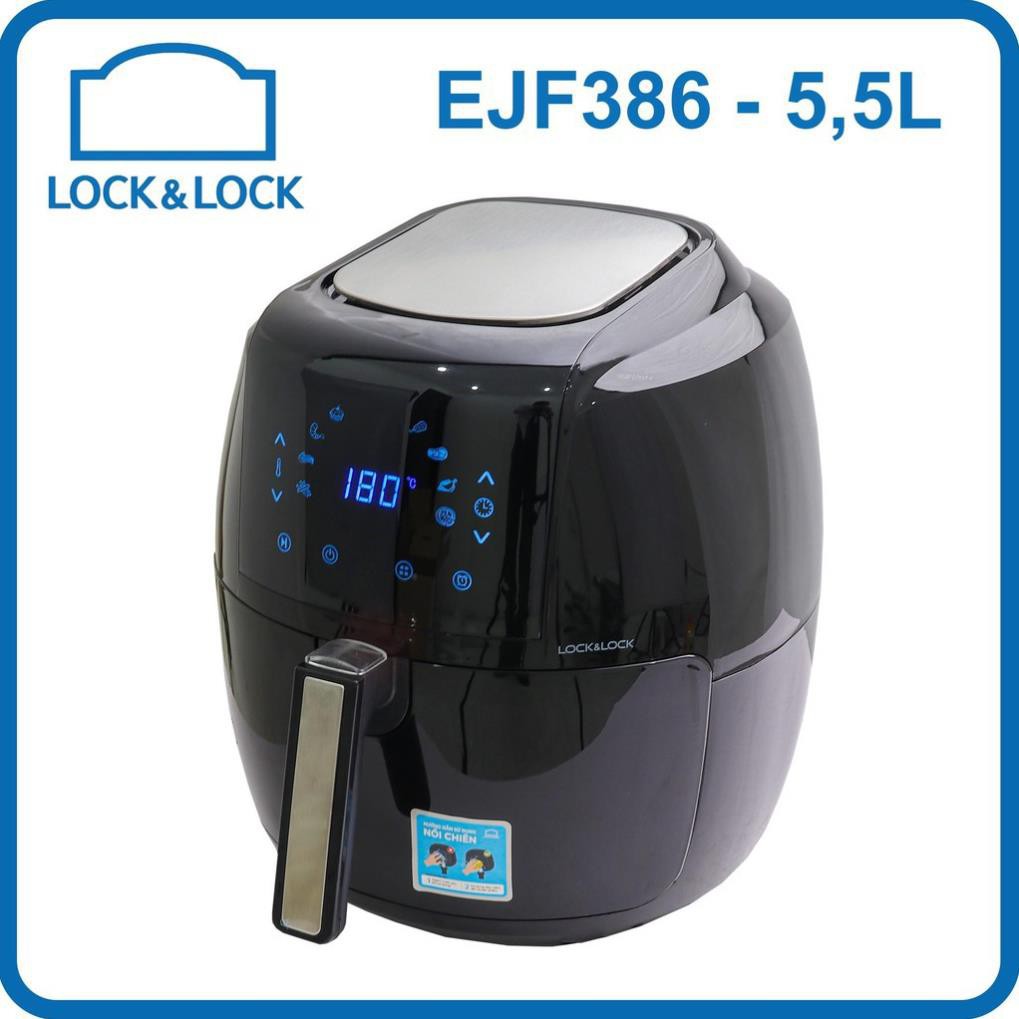 [Chính hãng - Lock&amp;Lock] Nồi Chiên Không Dầu Lock&amp;Lock Super Jumbo Air Fryer EJF386  Dung tích 5.5L