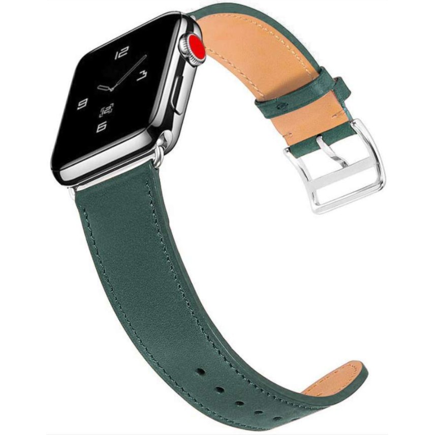 Dây Đeo Bằng Da Cho Đồng Hồ Thông Minh Apple Watch Se 6 5 4 3 2 1 38mm 40mm 42mm 44mm