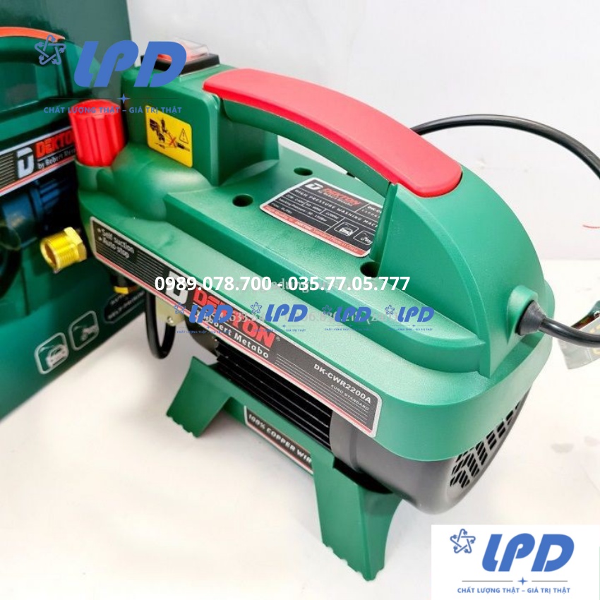 Máy xịt rửa xe chỉnh áp Dekton 2200W dây đồng thế hệ mới