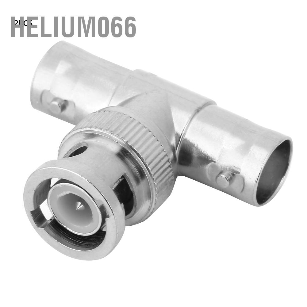Hàng giao ngay 2pc 1-2 Bộ chuyển đổi BNC hình chữ T Bộ chia kết nối nam sang nữ kép