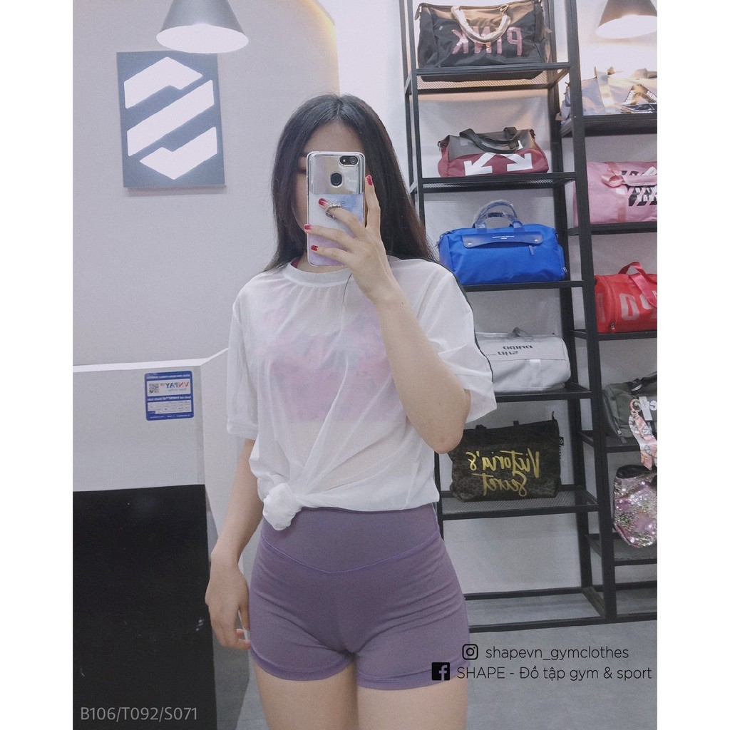 Áo tanktop nữ Shape lưới sọc vai đẹp [T092]
