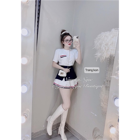 Set áo phông + chân váy